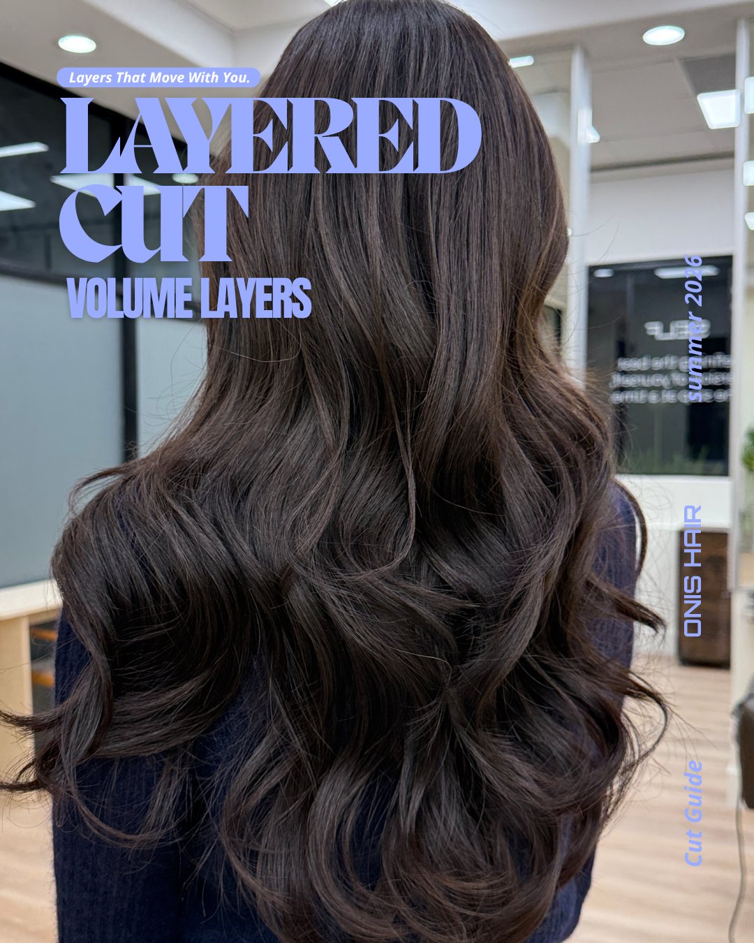 Layered cut with volume layers at ONIS Hair Salon, Koreatown Los Angeles